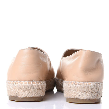 Chanel Lambskin CC Espadrilles 37 Beige Black 6 of 11