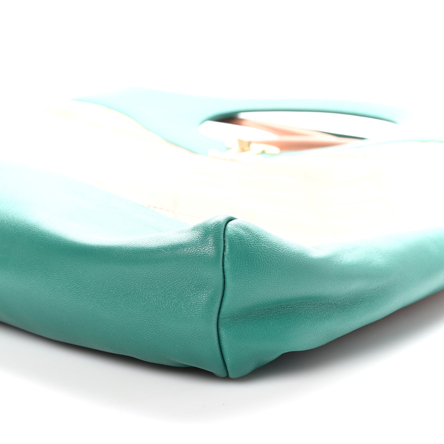 Lambskin Quilted Large 31 Shopping Bag Pink Green