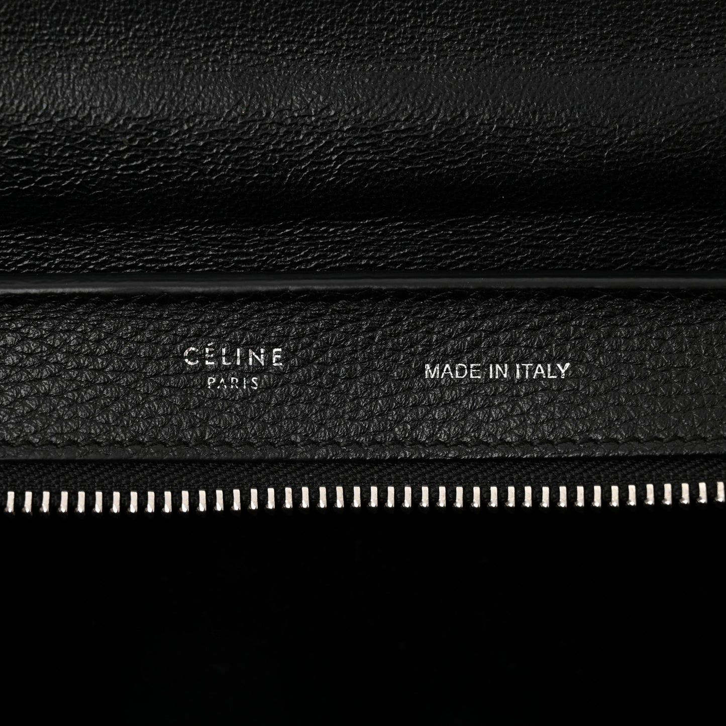 Drummed Calfskin Suede Small Trapeze Black