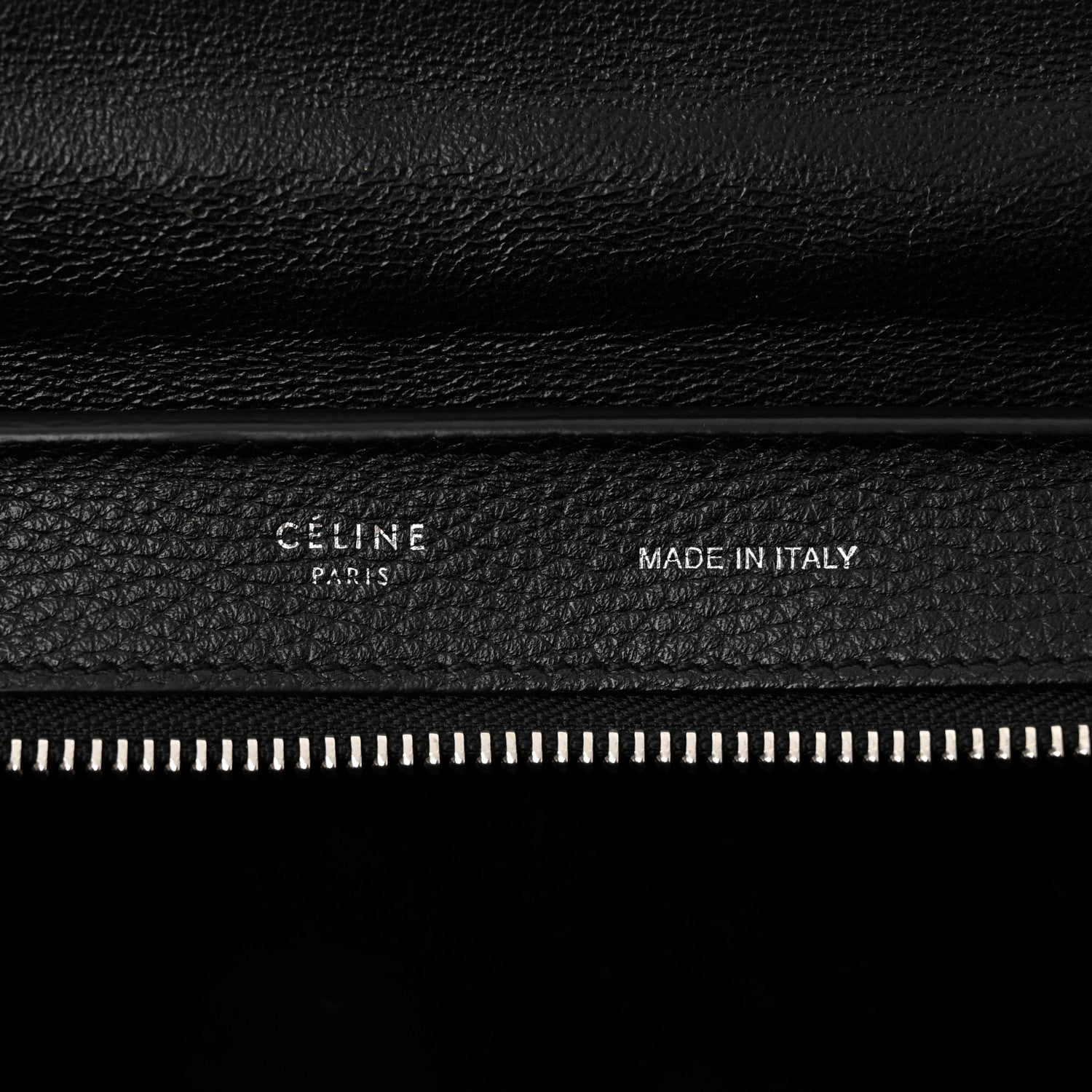 Celine Drummed Calfskin Suede Small Trapeze Black 6 of 13
