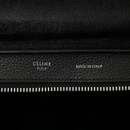 Celine Drummed Calfskin Suede Small Trapeze Black 6 of 13