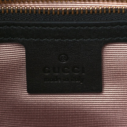 Gucci Suede Snakeskin Studded Medium Arli Flap Shoulder Bag Black 5 of 6