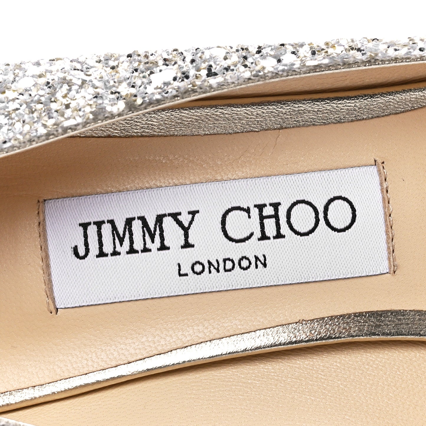 Glitter Pointy Toe Romy 85 Pumps 38.5 Champagne
