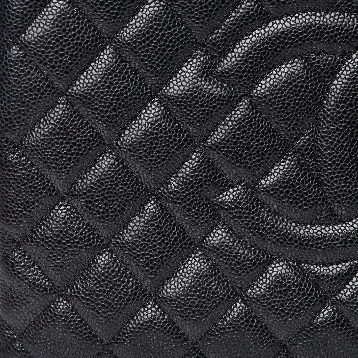Caviar Quilted Grand Shopping Tote GST Black