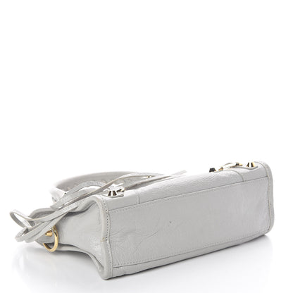 Balenciaga Agneau Classic Gold Hardware Mini City Gris Nuage 4 of 9