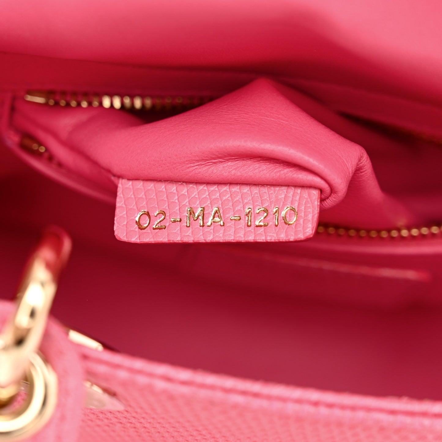 Lizard Mini Lady Dior Pink