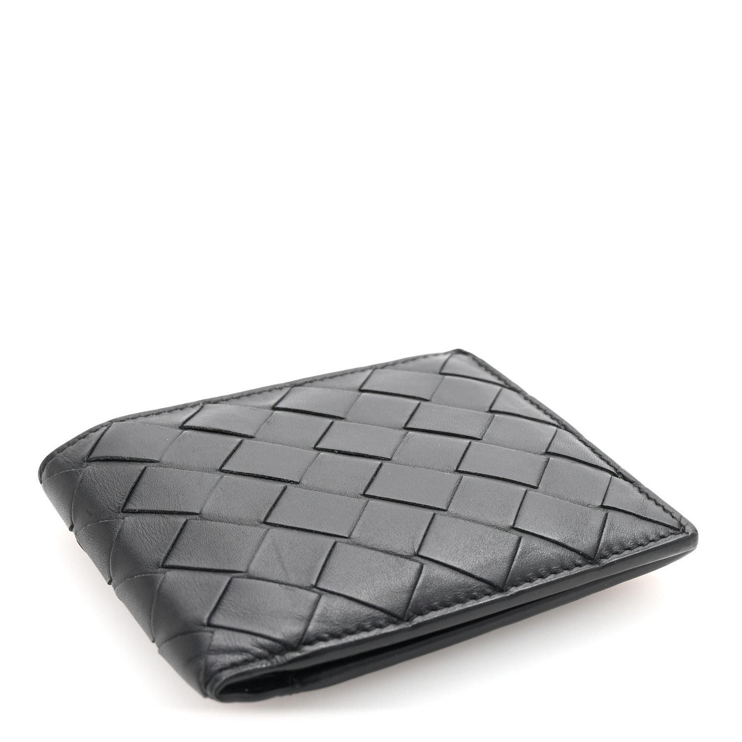 Bottega Veneta Nappa Maxi Intrecciato Bi-Fold Wallet Black 4 of 7