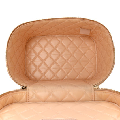 Chanel Lambskin Quilted Large Vanity Pouch Beige Clair 5 of 9