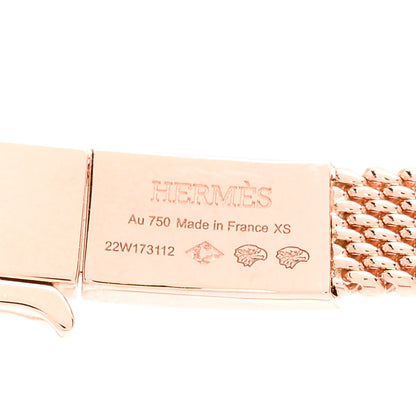 Hermes 18K Rose Gold Diamond Kelly Gavroche Necklace XS 5 of 6