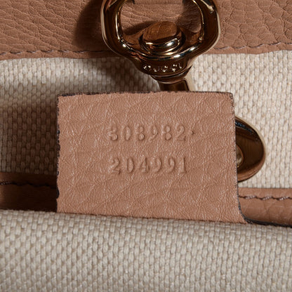 Gucci Pebbled Calfskin Medium Soho Chain Shoulder Bag Rose Beige 7 of 9
