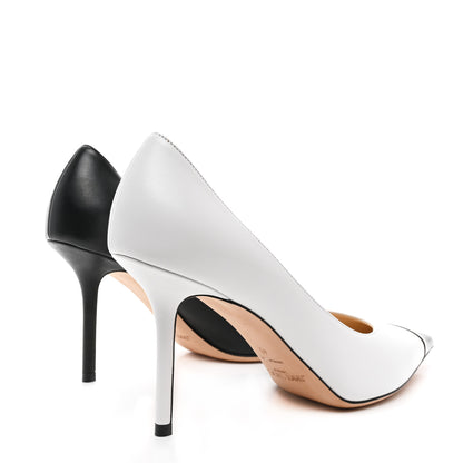 Jimmy Choo Nappa Patent Asymmetric Love 85 Pumps 40 Black White 4 of 8