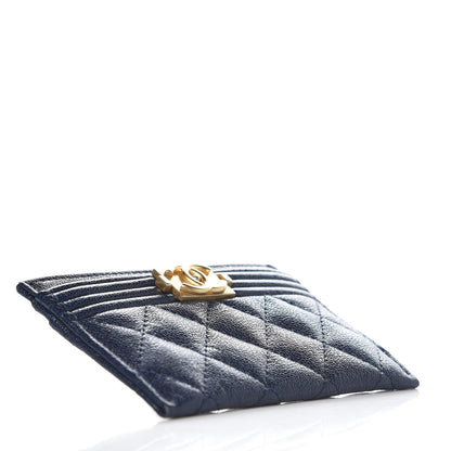 Chanel Caviar Quilted Boy Card Holder Blue 4 of 8