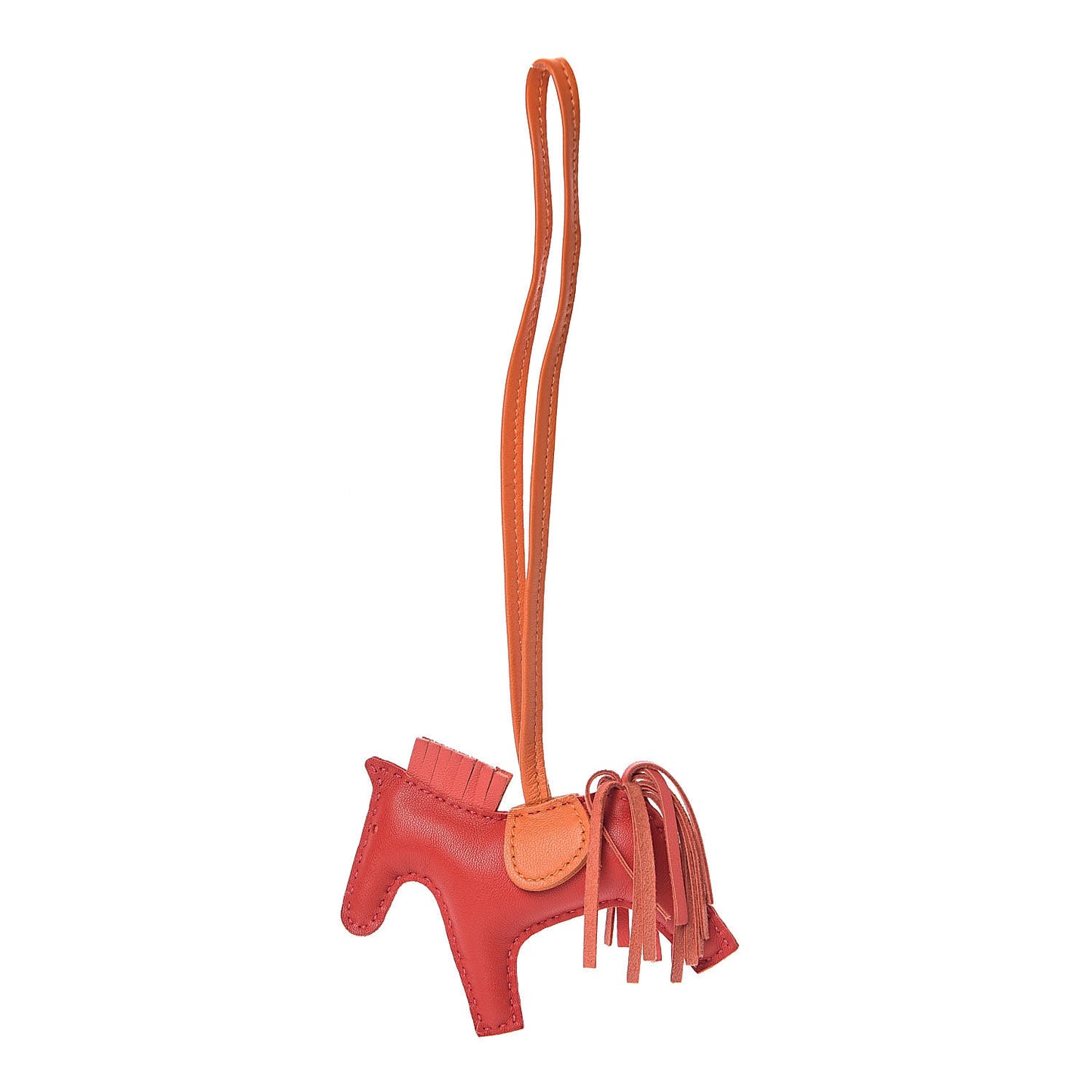 Milo Lambskin Grigri Rodeo Horse Bag Charm PM Rouge Rose Indien Jaipur Feu