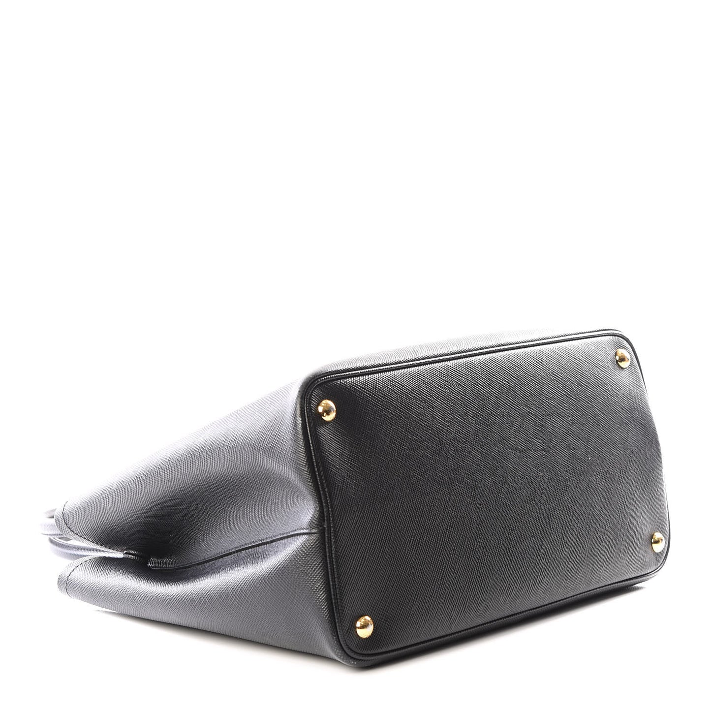 Saffiano Cuir Medium Double Bag Black Mughetto