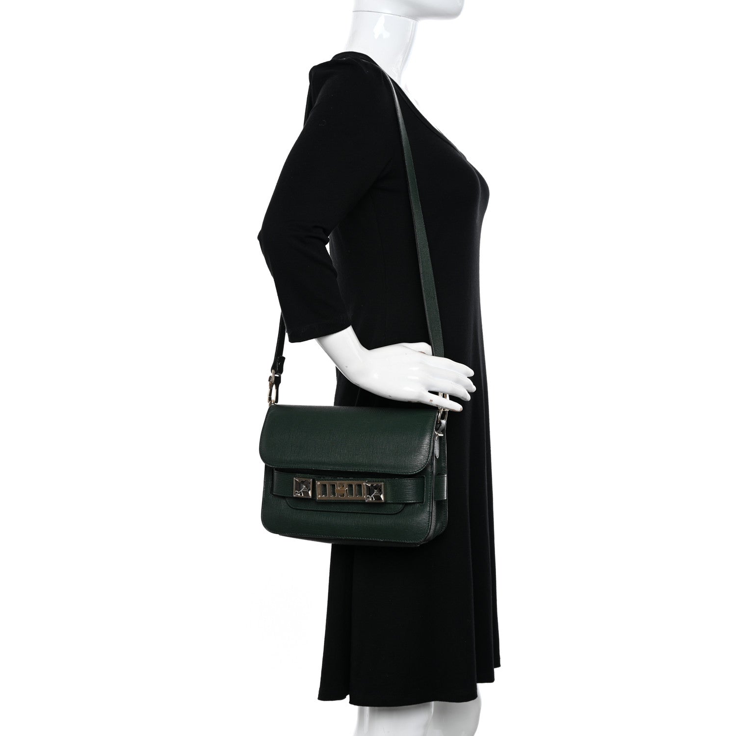 Proenza Schouler New Linosa Mini PS11 Classic Shoulder Bag Military 2 of 13