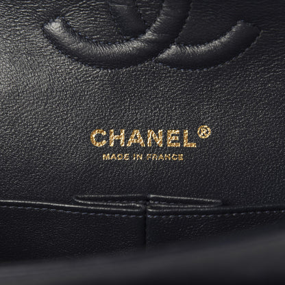 Chanel Lambskin Quilted Medium Double Flap Navy 10 of 12
