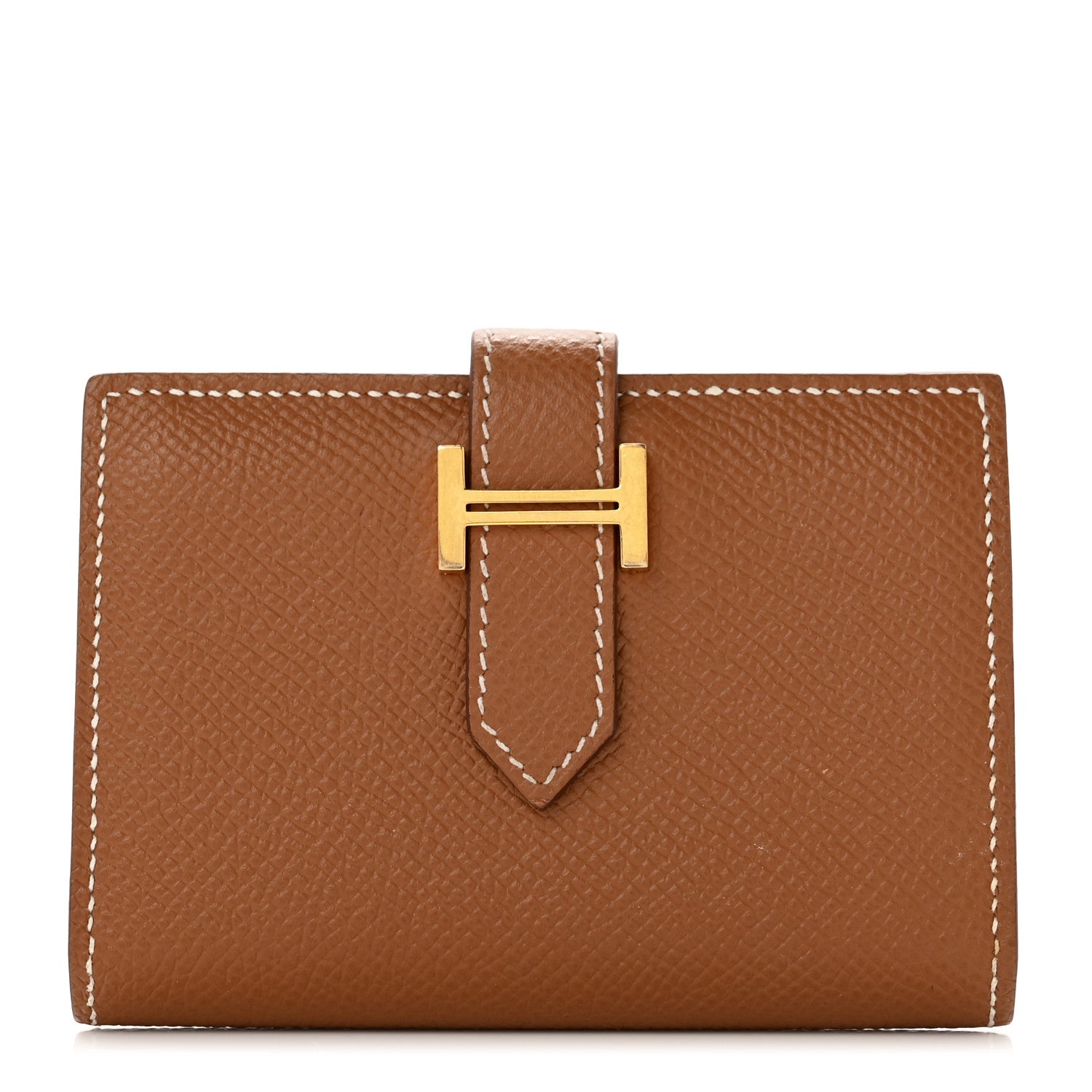 Hermes Epsom Bearn Card Holder Wallet Gold 1 of 6