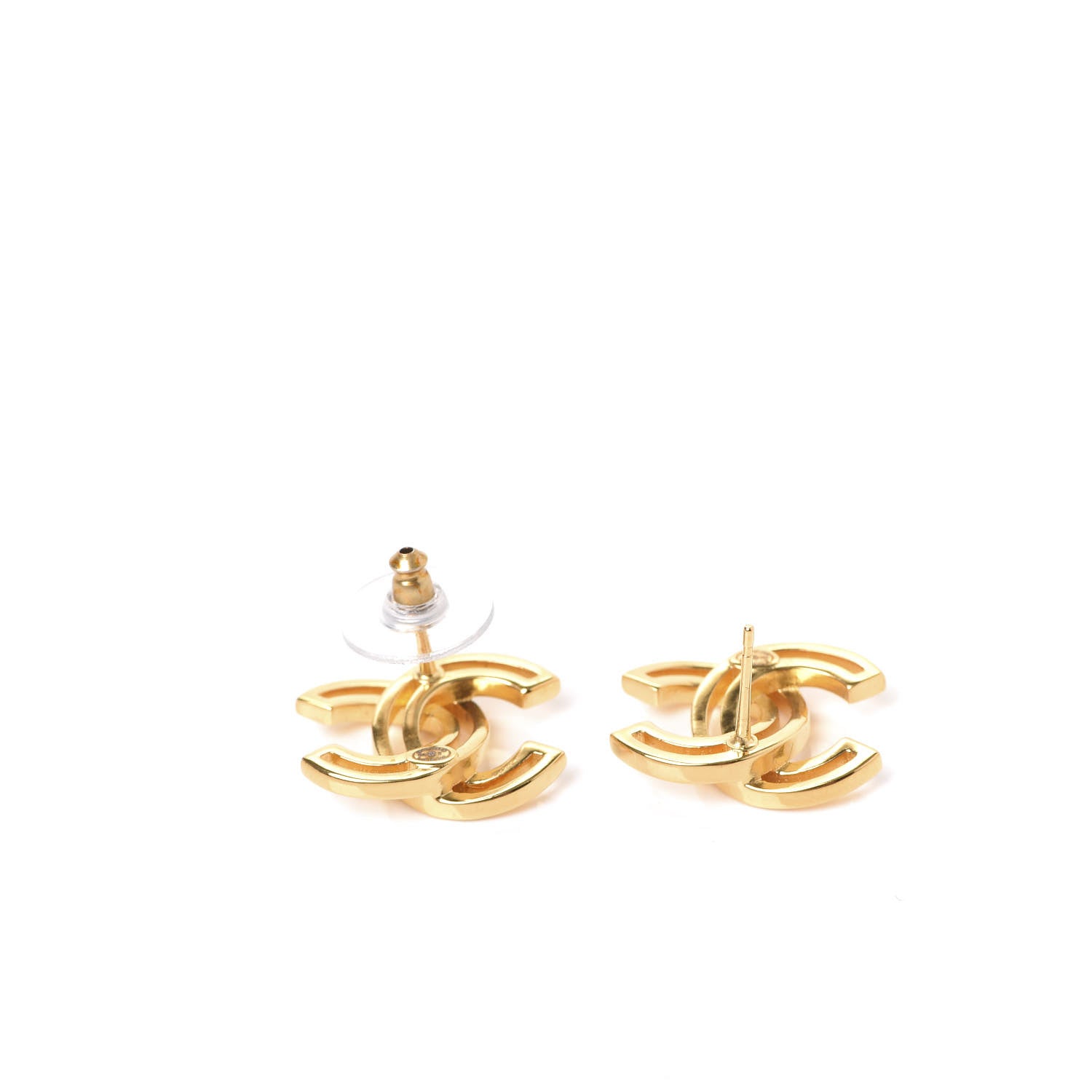 Chanel Metal Obazine CC Earrings Gold 3 of 5