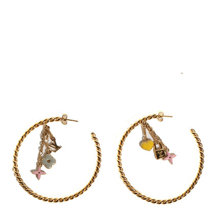 Louis Vuitton Sweet Monogram Creole Hoop Earrings Gold 1 of 5