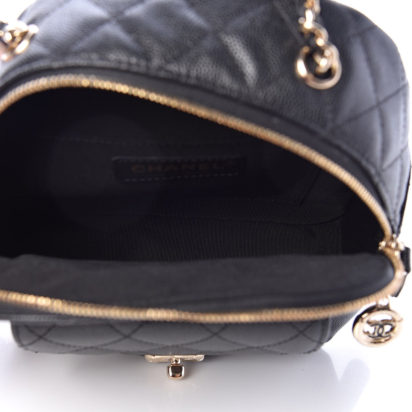 Caviar Quilted Small CC Day Backpack Black