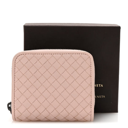 Bottega Veneta Nappa Intrecciato Small Bi-Fold Zip Wallet Pink 8 of 8