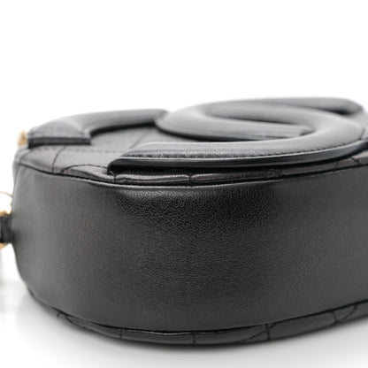 Chanel Lambskin Quilted Coco Midnight Camera Case Black 9 of 10