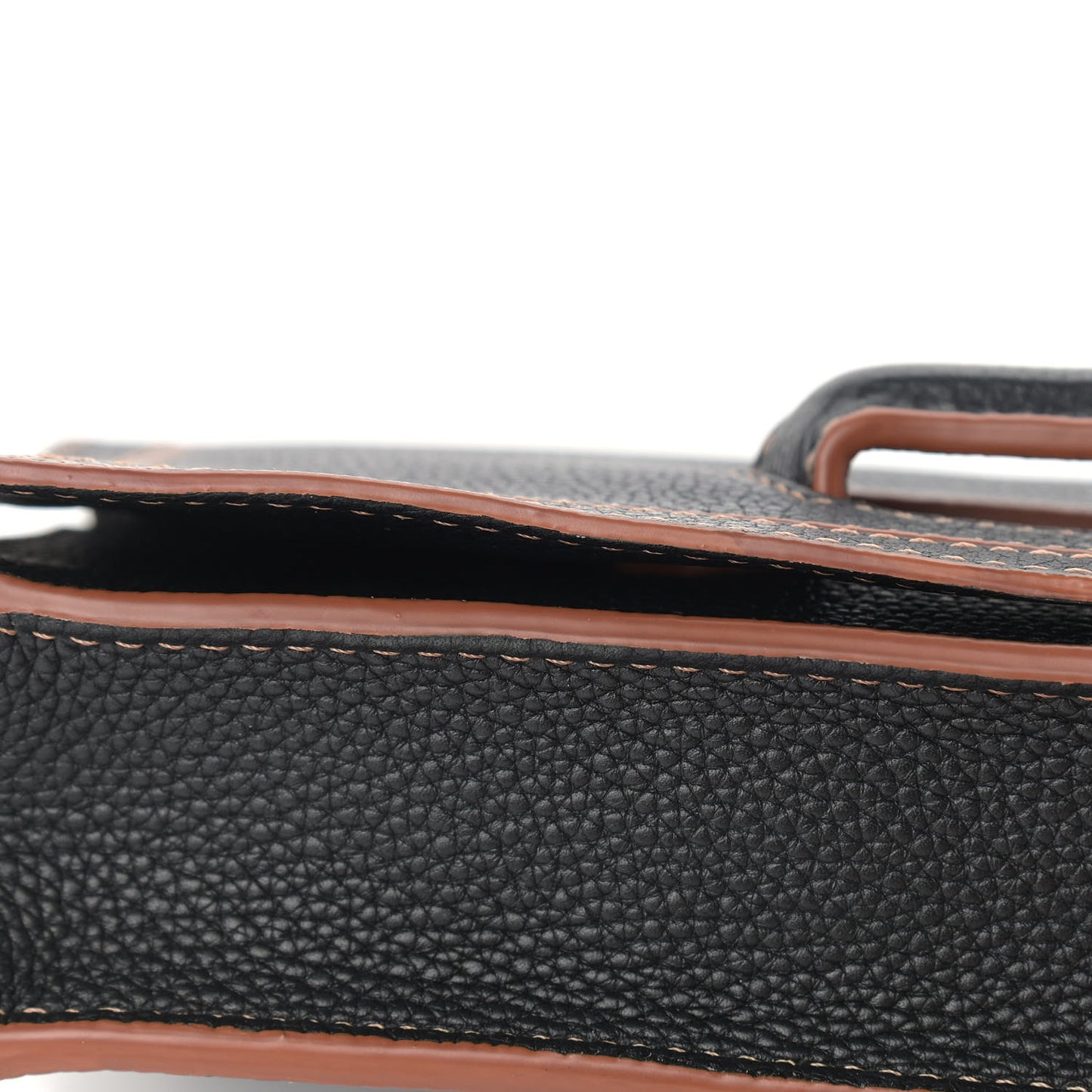 Grained Calfskin Mini Barcelona Shoulder Bag Black