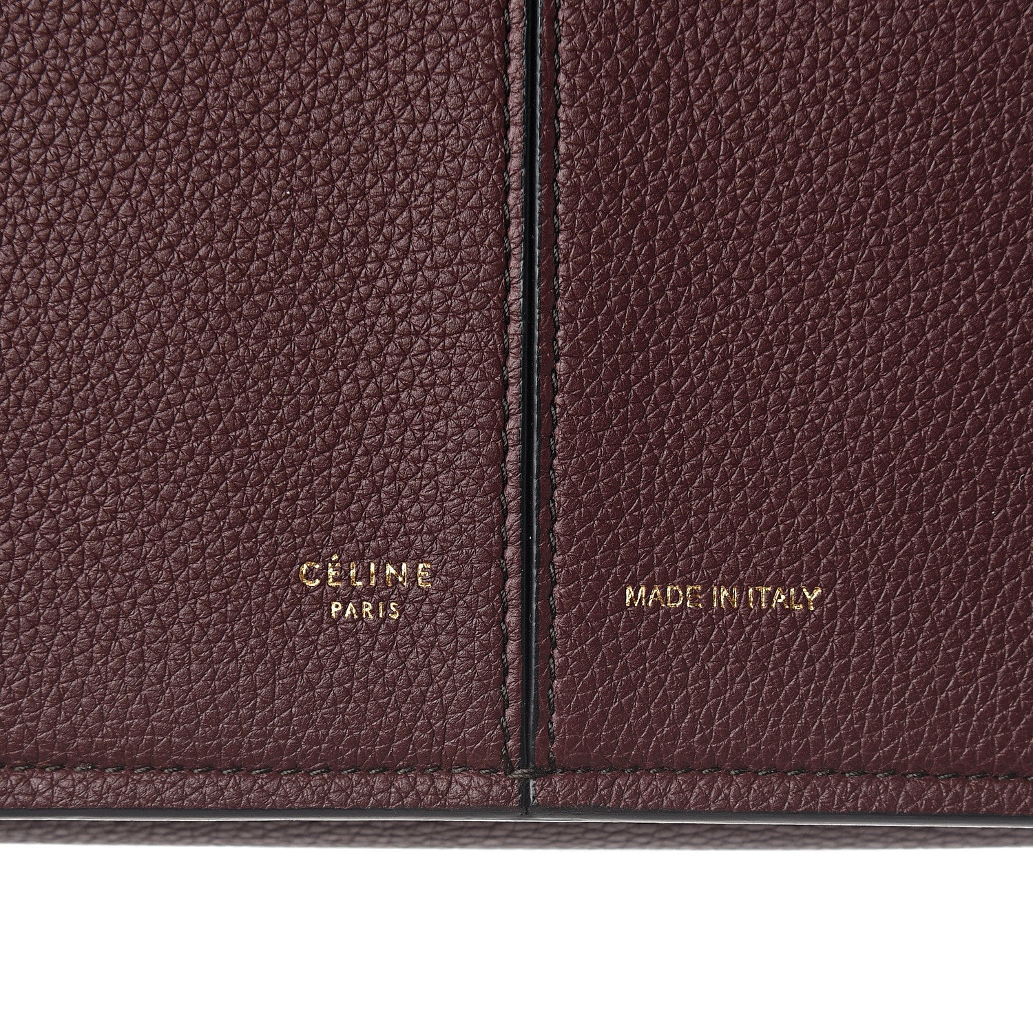 Celine Baby Grained Calfskin Small Tri-Fold Bag Burgundy 5 of 8