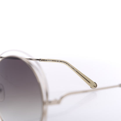 Chloe Oversize Round Carlina Oversized Round Sunglasses CE114S Grey Metallic 5 of 7
