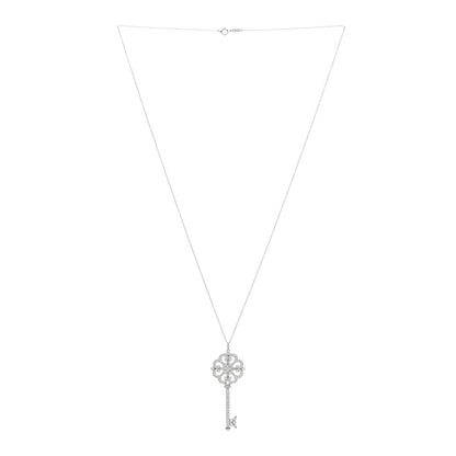 Tiffany Platinum Diamond Enchant Primrose Key Pendant 3 of 5