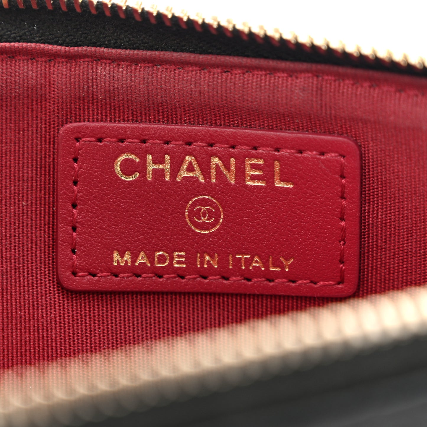 Goatskin Quilted Chanel 19 Flat Wallet Pouch Black
