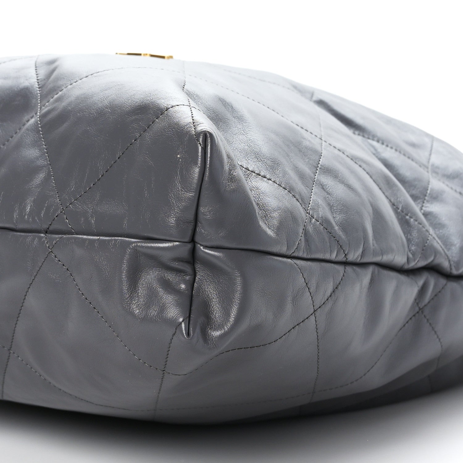 Chanel Shiny Calfskin Quilted Large Chanel 22 Grey 10 of 10
