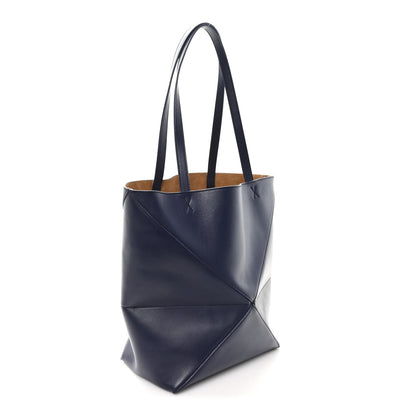 Loewe Shiny Calfskin XL Puzzle Fold Tote Abyss Blue 3 of 9