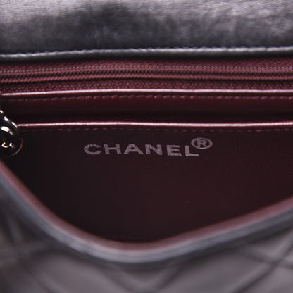 Chanel Lambskin Quilted Mini Square Flap Black 10 of 17