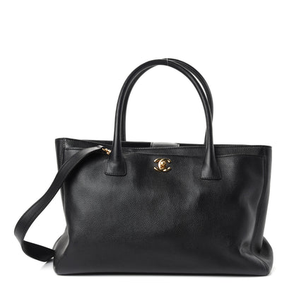 Chanel Calfskin Cerf Executive Shopper Tote Black 1 of 10