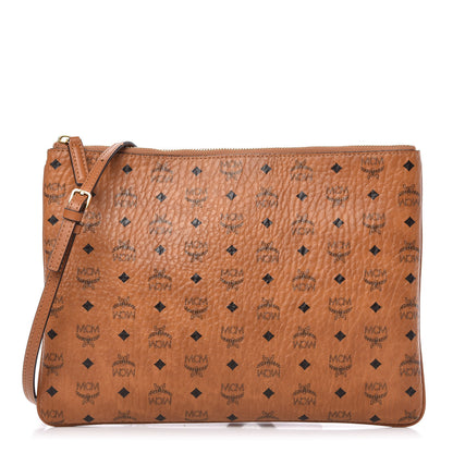 MCM Visetos Medium Crossbody Pouch Cognac 1 of 10