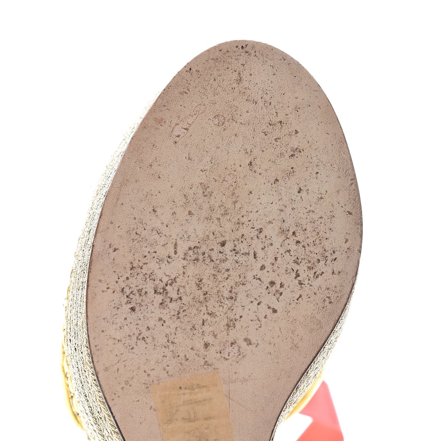Nappa Satin Alexis Ankle Wrap Platform Espadrille Wedges 40 Yellow Pink