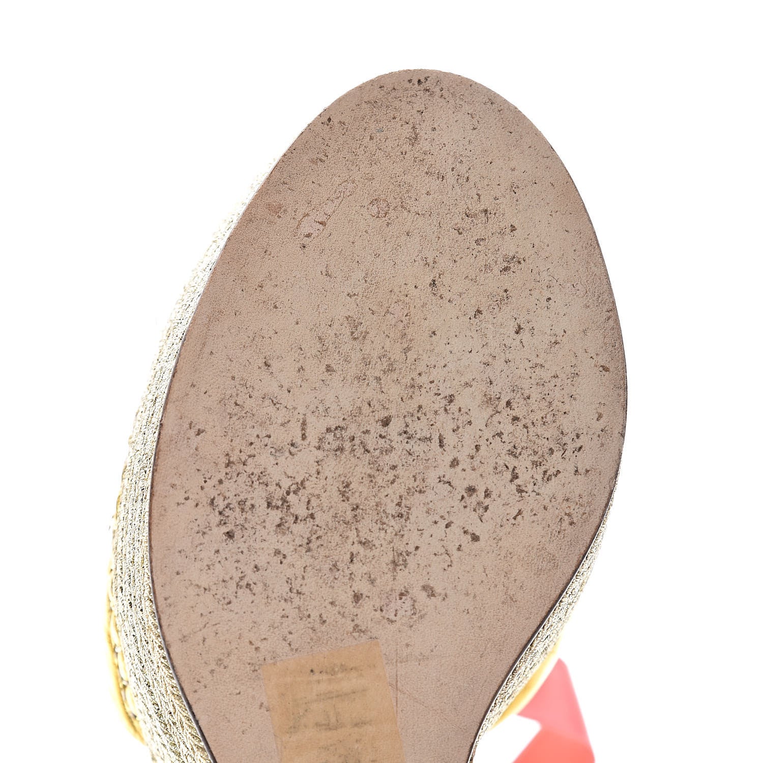 Gucci Nappa Satin Alexis Ankle Wrap Platform Espadrille Wedges 40 Yellow Pink 12 of 15