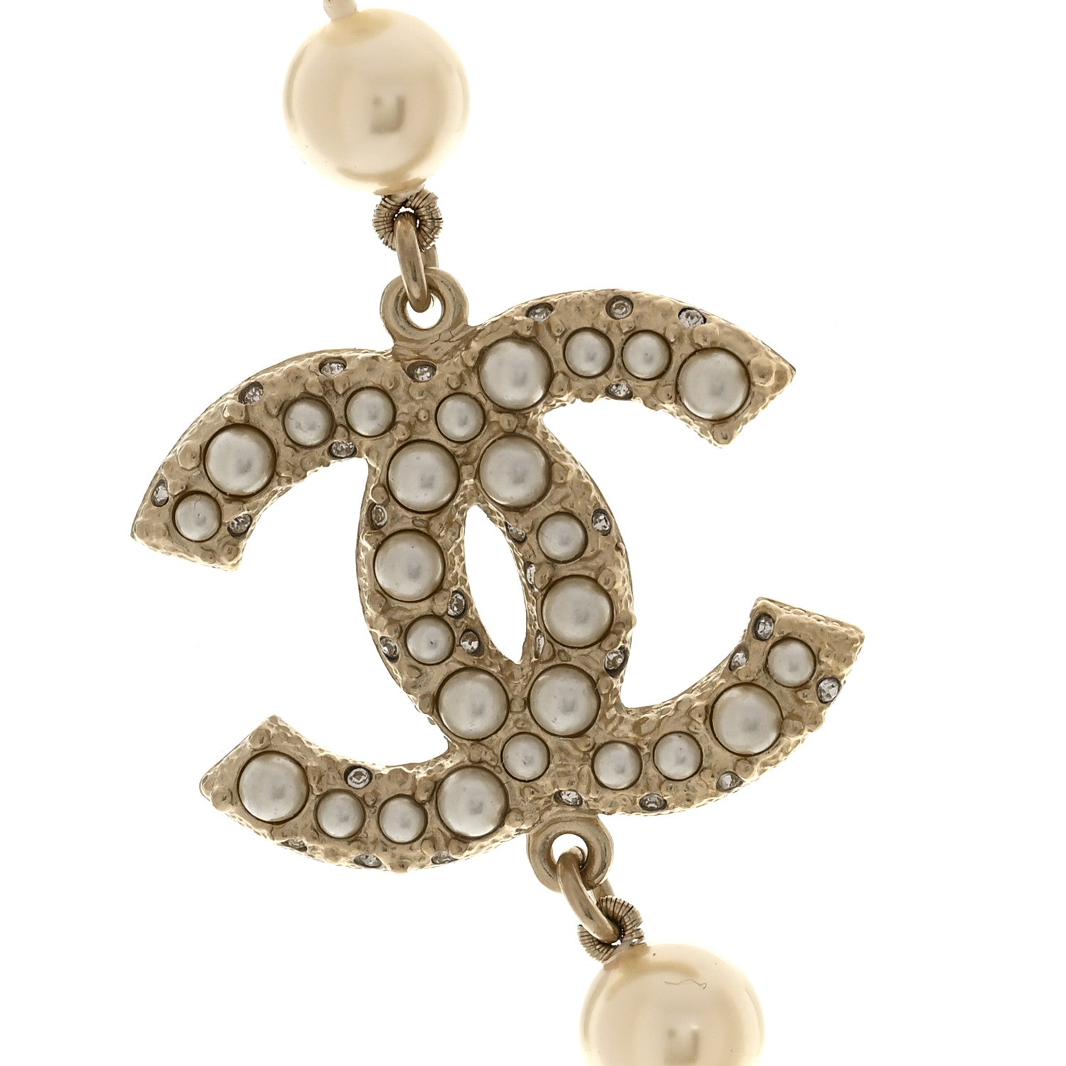 Chanel Pearl CC 100th Anniversary Necklace Light Gold 4 of 6