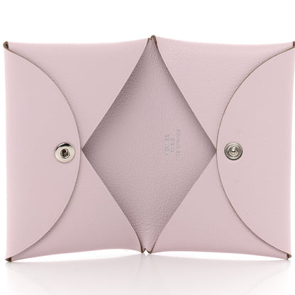 Hermes Evercolor Calvi Card Case Mauve Pale 5 of 8