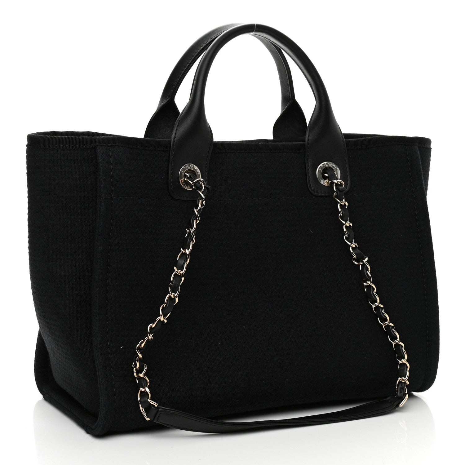 Chanel Mixed Fibers Small Deauville Tote Black 4 of 11