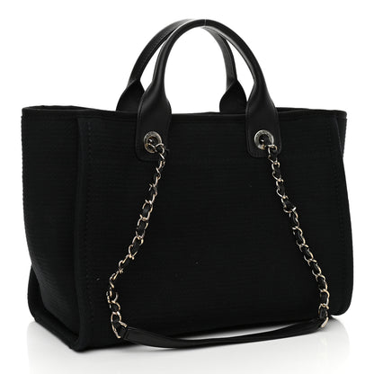 Chanel Mixed Fibers Small Deauville Tote Black 4 of 11