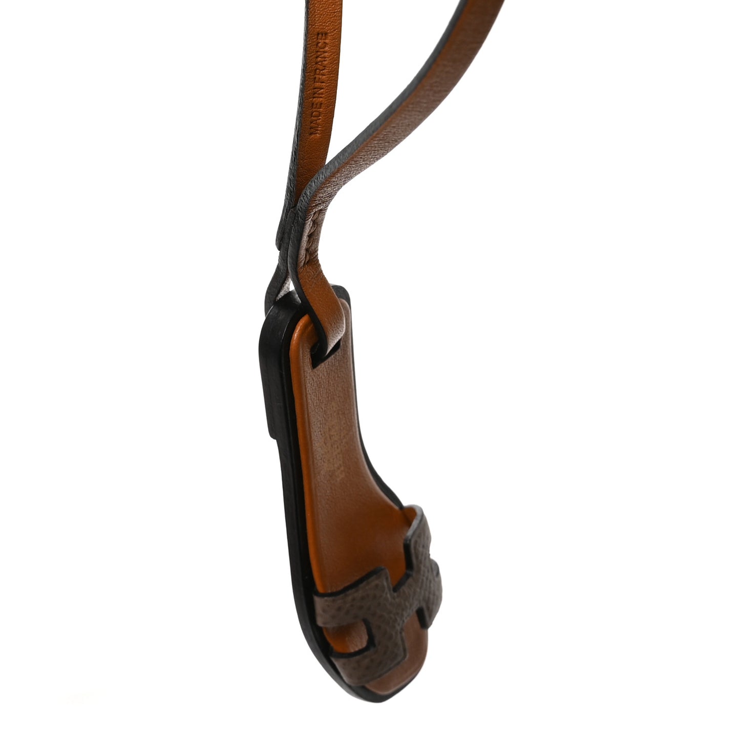 Epsom Butler Calfskin Hunter Oran Nano Bag Charm Etoupe