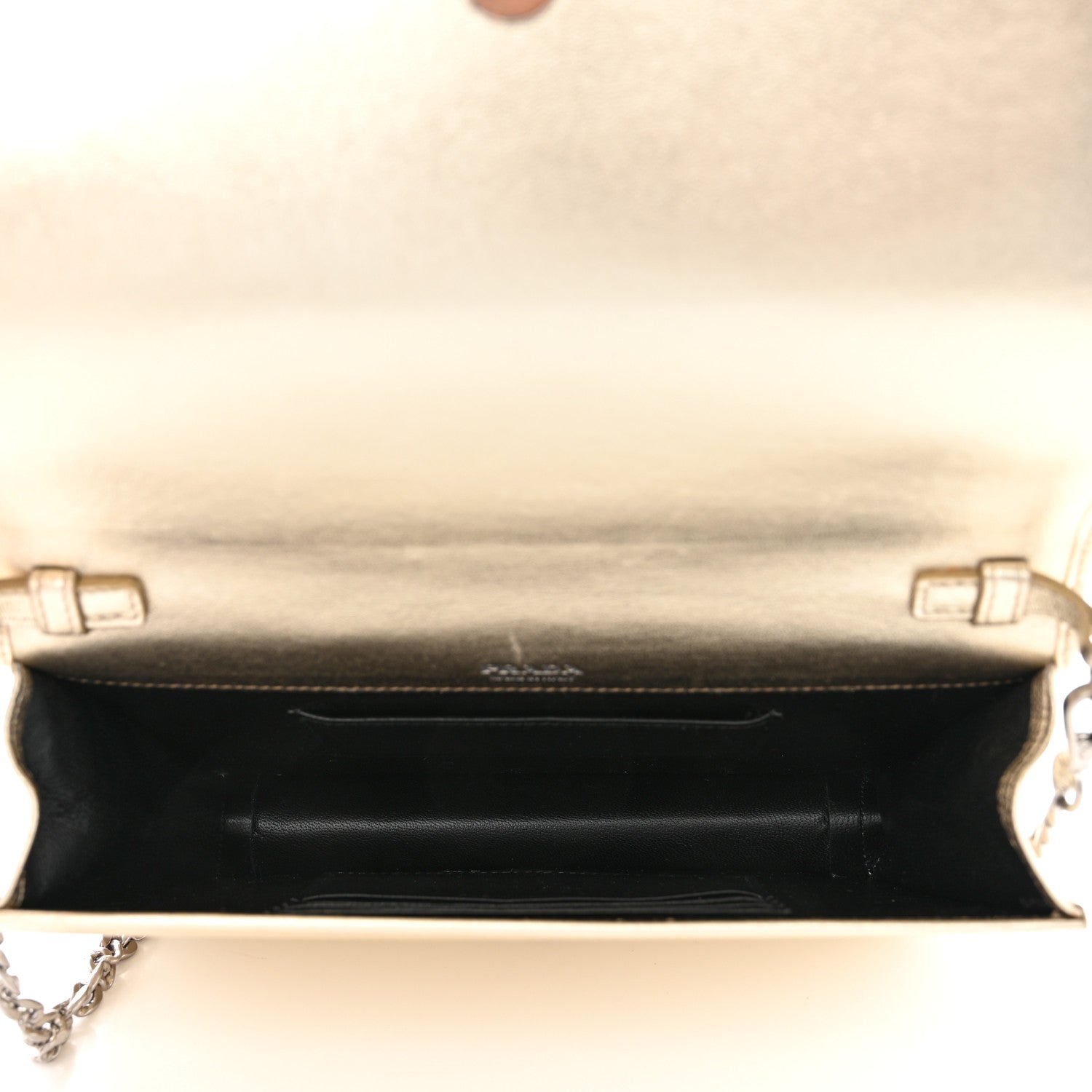 Prada Metallic Nappa Impunture Small Diagramme Crossbody Bag Gold 6 of 10