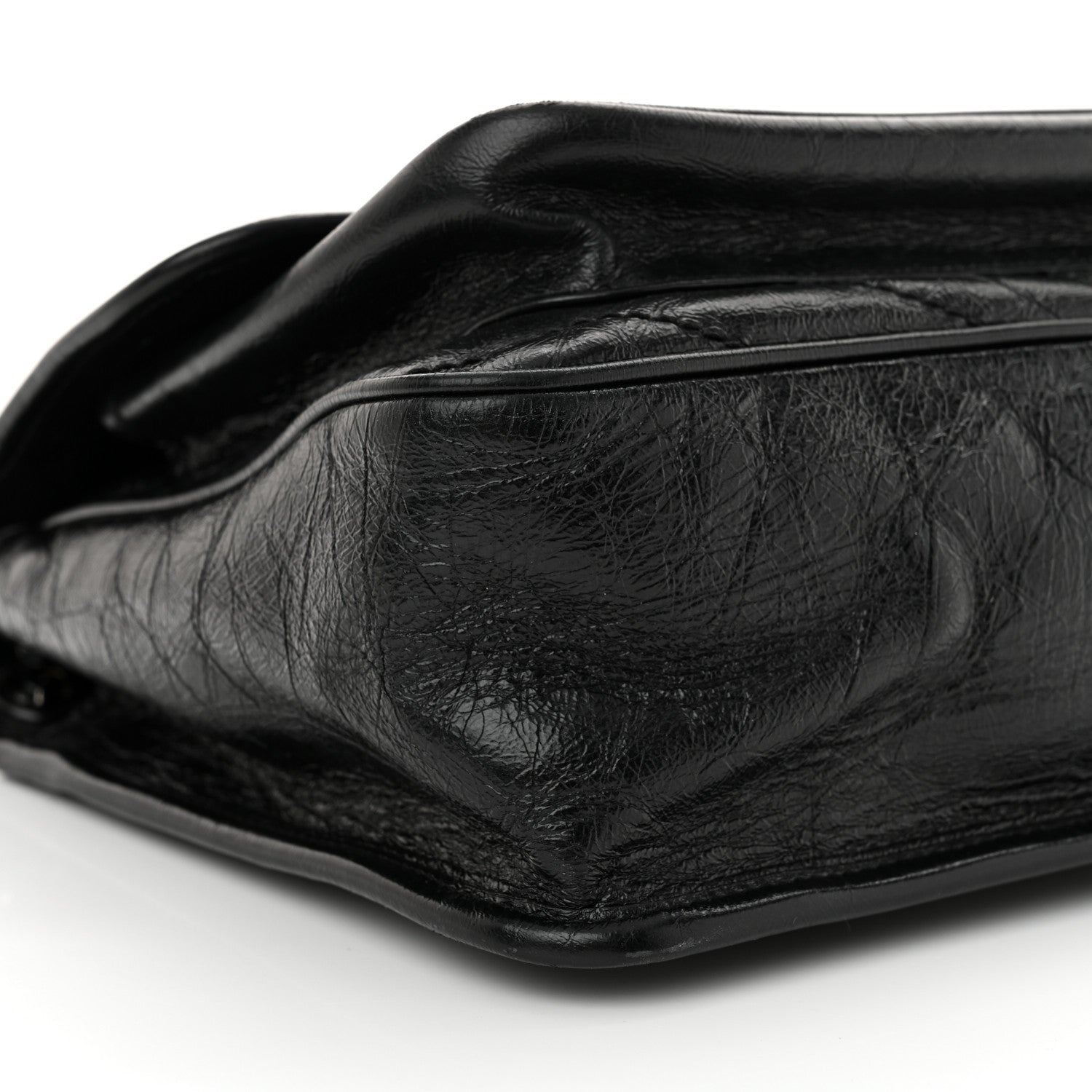 Saint Laurent Crinkled Calfskin Matelasse Monogram Medium Niki Chain Satchel Black 9 of 10