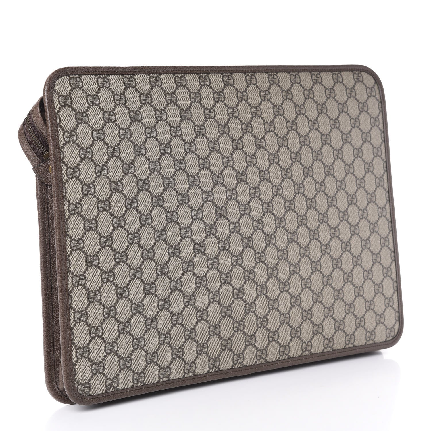 Gucci GG Supreme Monogram Textured Calfskin Web Ophidia Documents Holder Beige Ebony New Acero 3 of 9