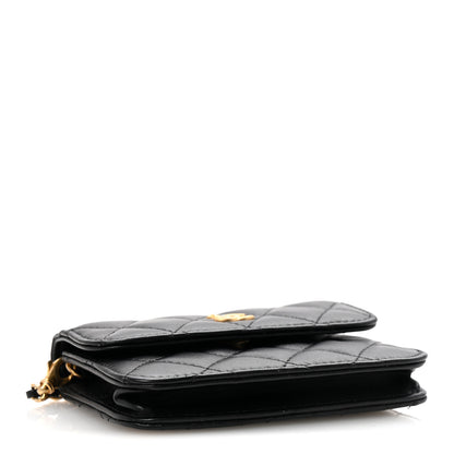 Chanel Lambskin Quilted Pearl Crush Flap With Chain Black 4 of 11