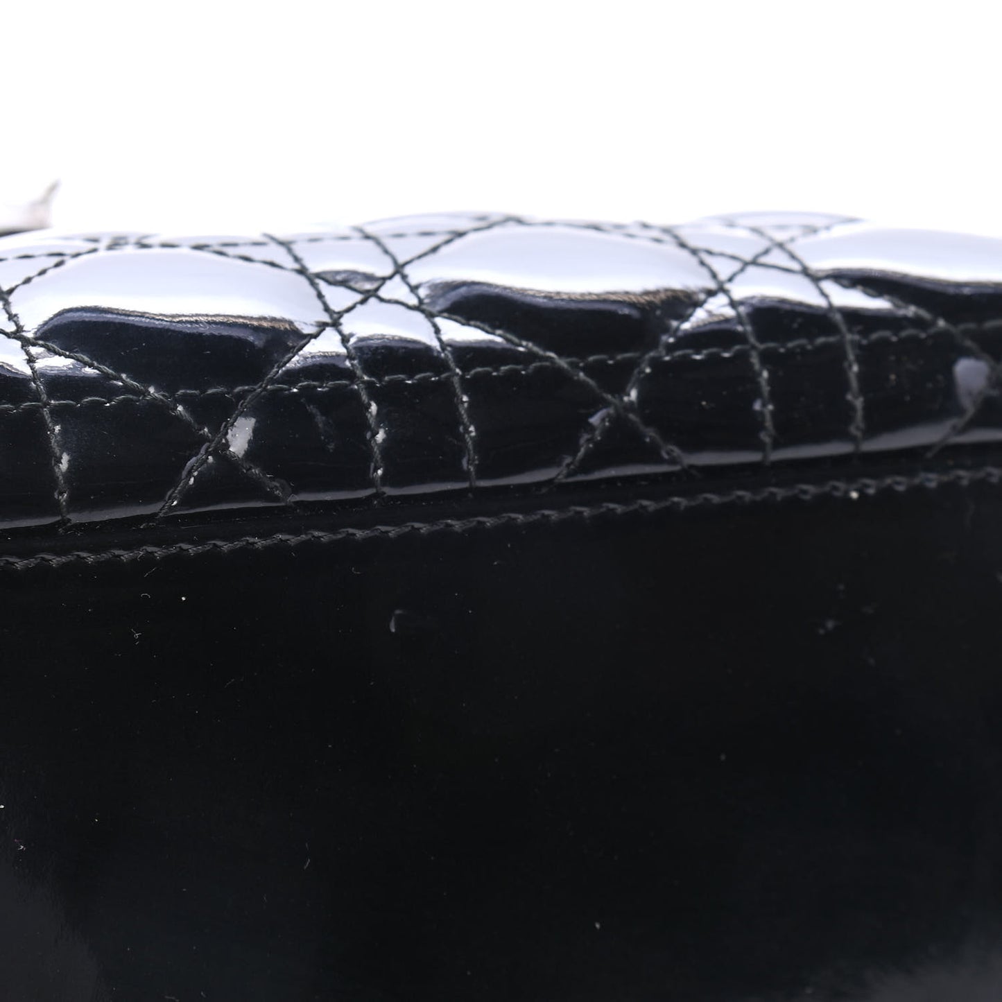 Patent Cannage Large Lady Dior Black