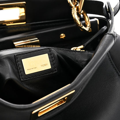 Fendi Nappa Mini Peekaboo Iconic Satchel Black 6 of 10