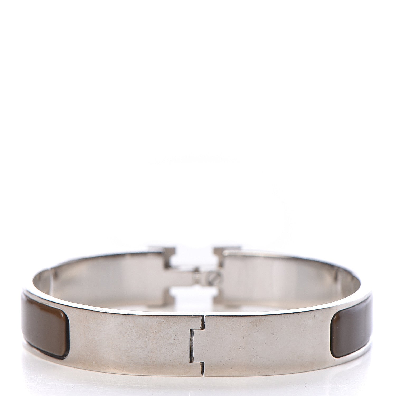 Hermes Enamel Narrow Clic Clac H Bracelet PM Cachou 3 of 6